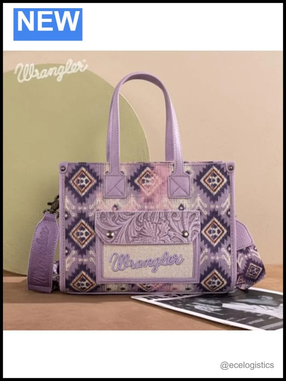 Aztec Tote Bag Women Western Boho Purse Canvas Vegan Leather Crossbody